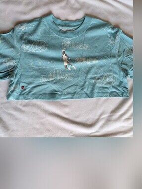 Jordan XS Womens Light Blue Graphic Crop t-shirt